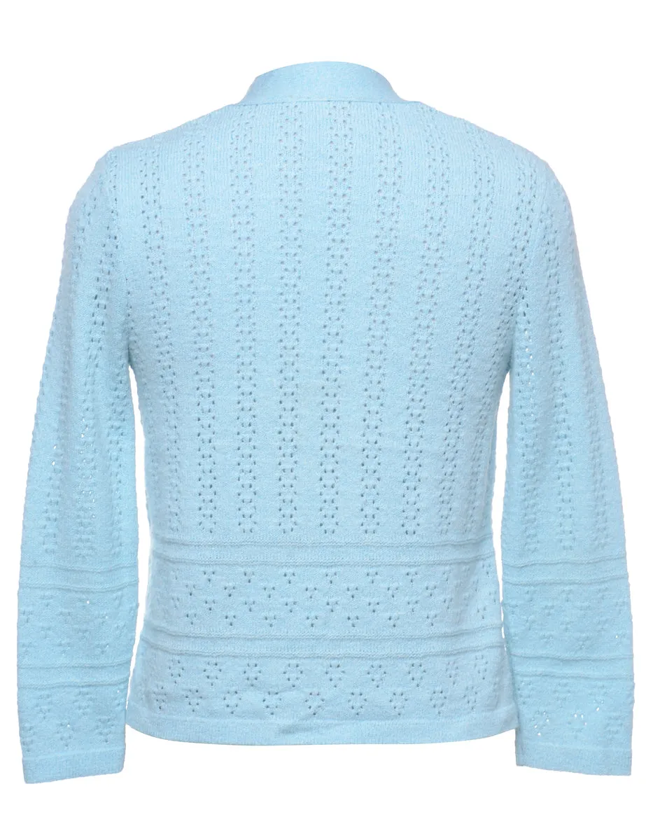 1980s Light Blue Summer Knit - M