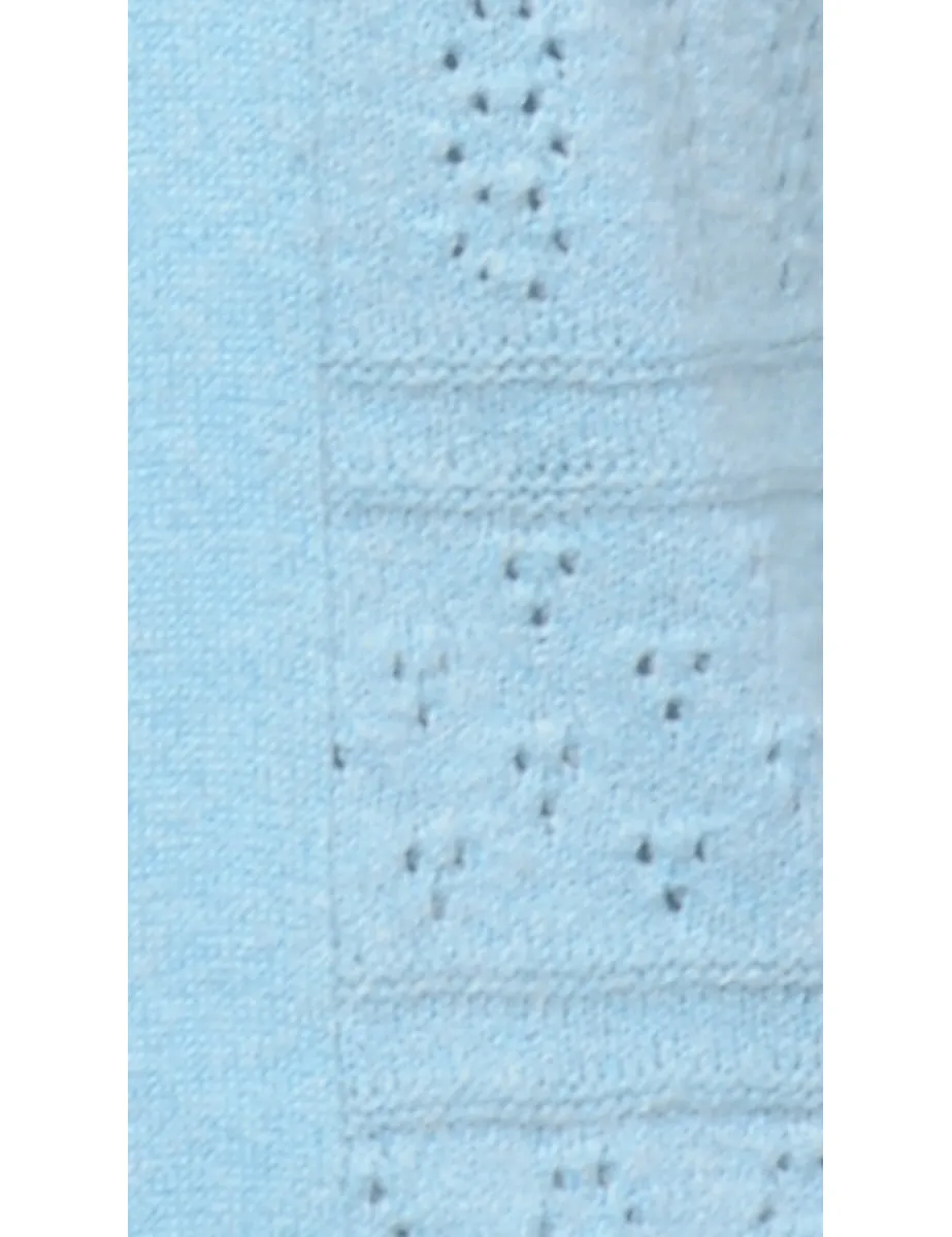 1980s Light Blue Summer Knit - M
