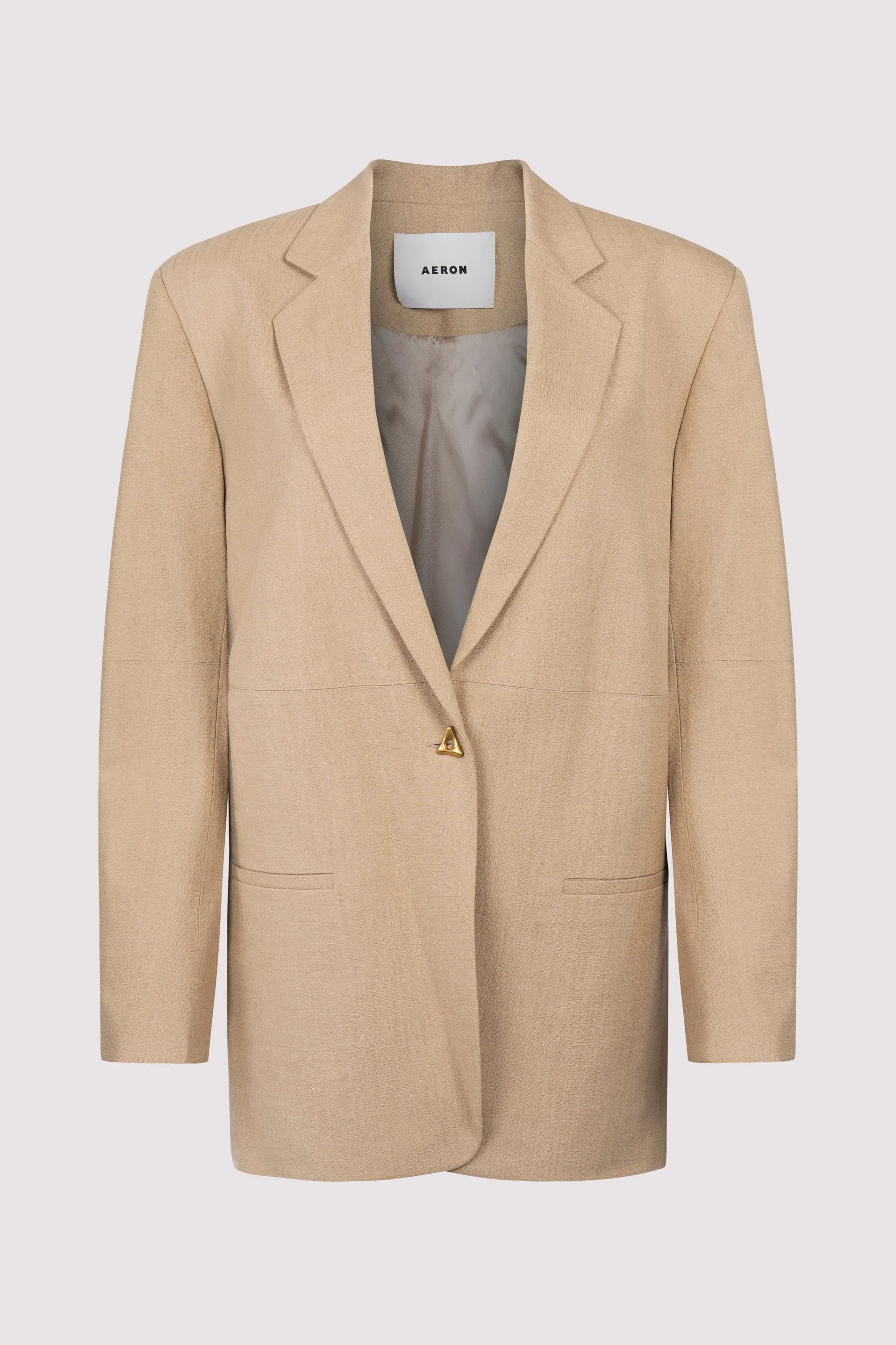 Beige Mercedes Boxy Blazer