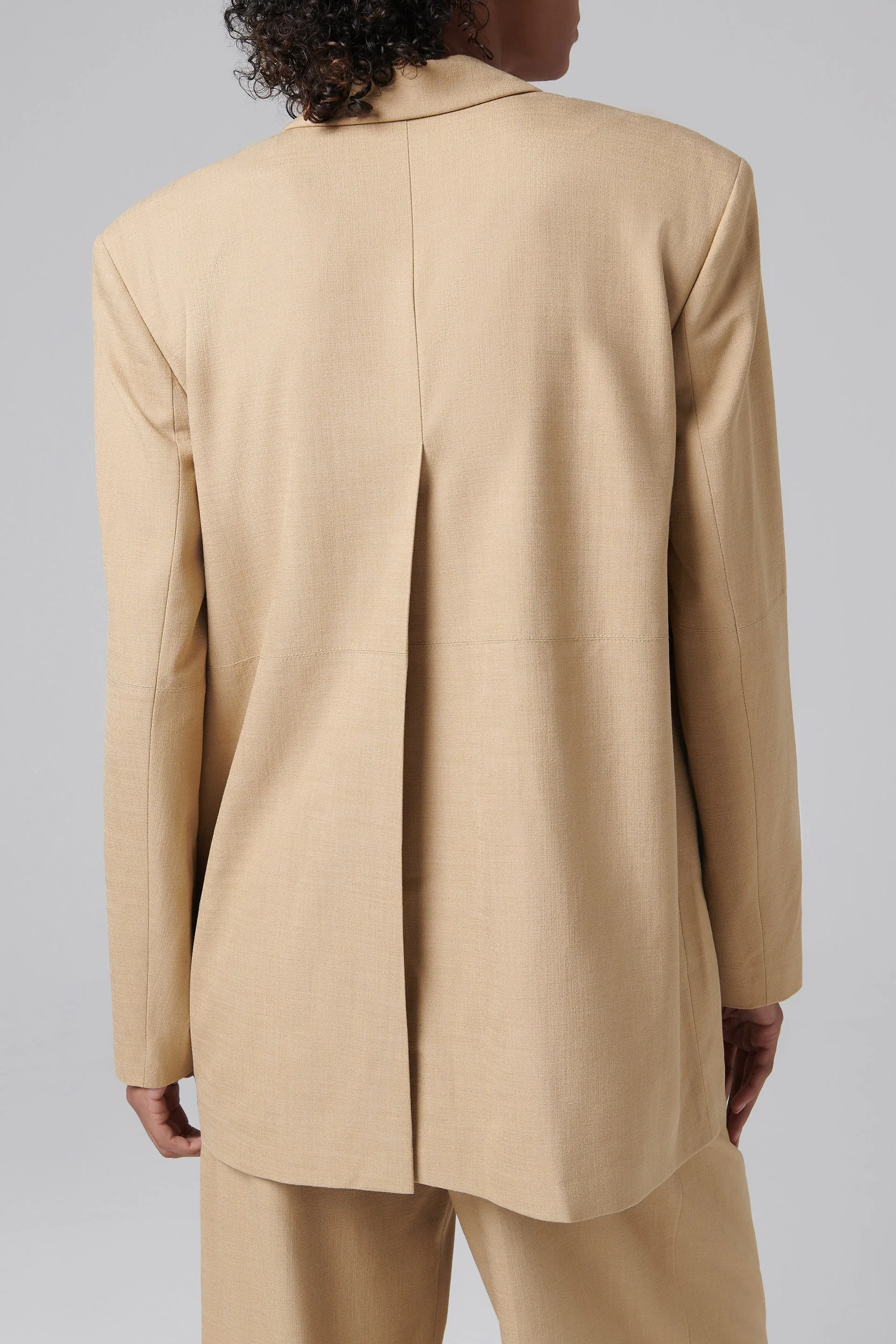 Beige Mercedes Boxy Blazer