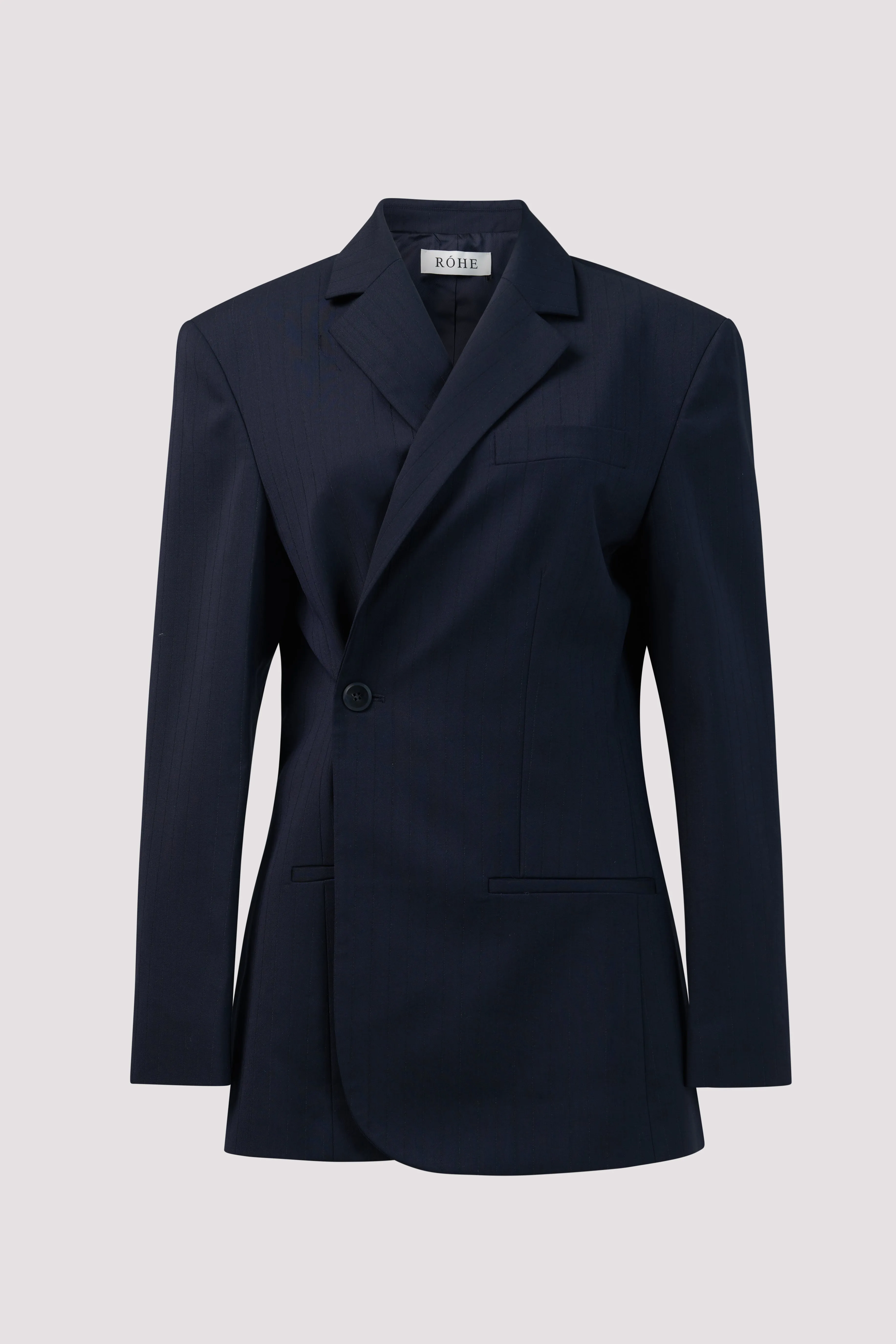 Black Overlap Blazer