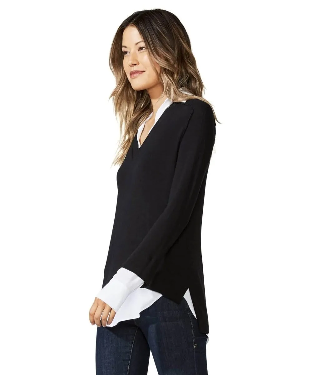 Grand Duke Sweater Top, Black