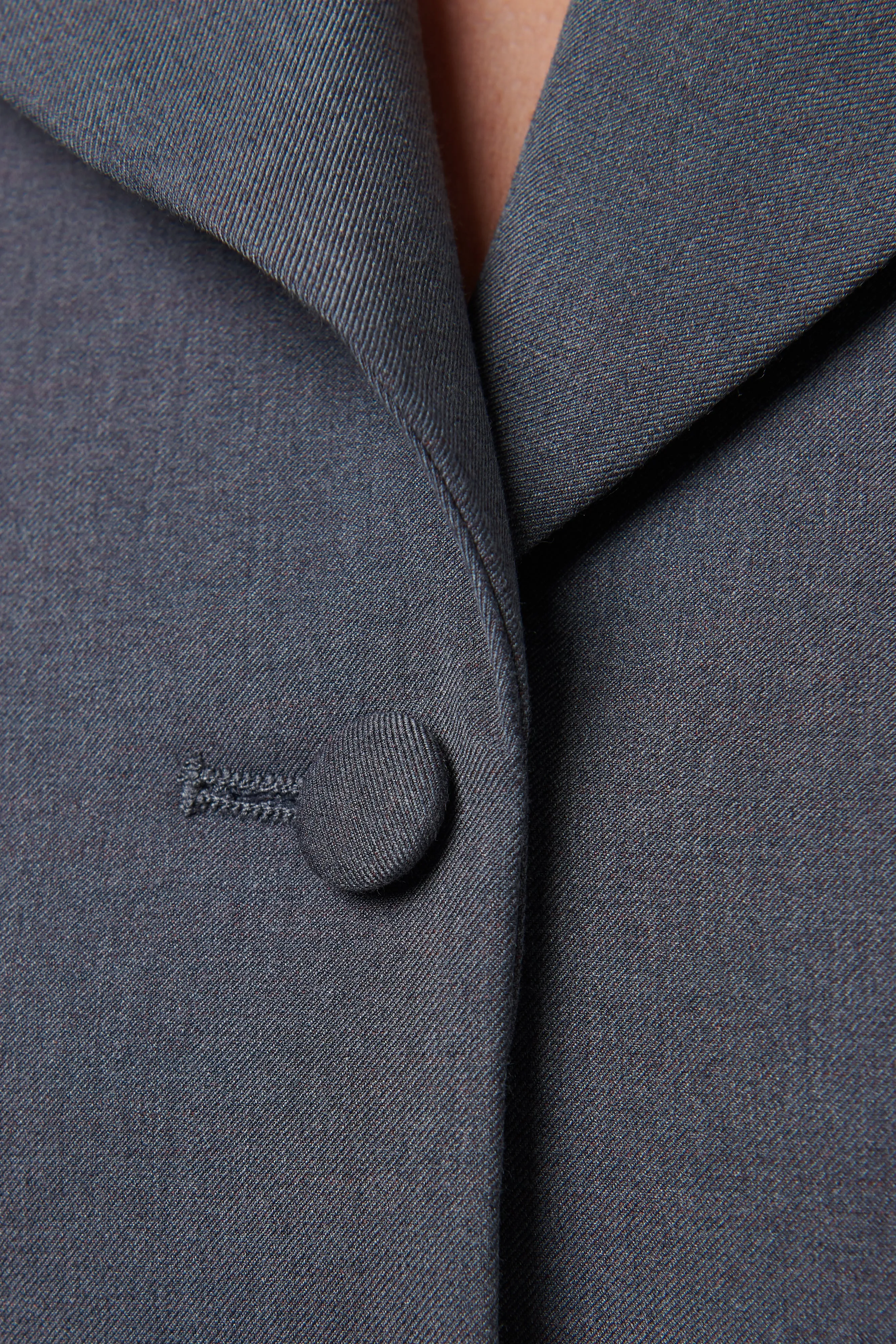 Grey Fitted Suiting Blazer