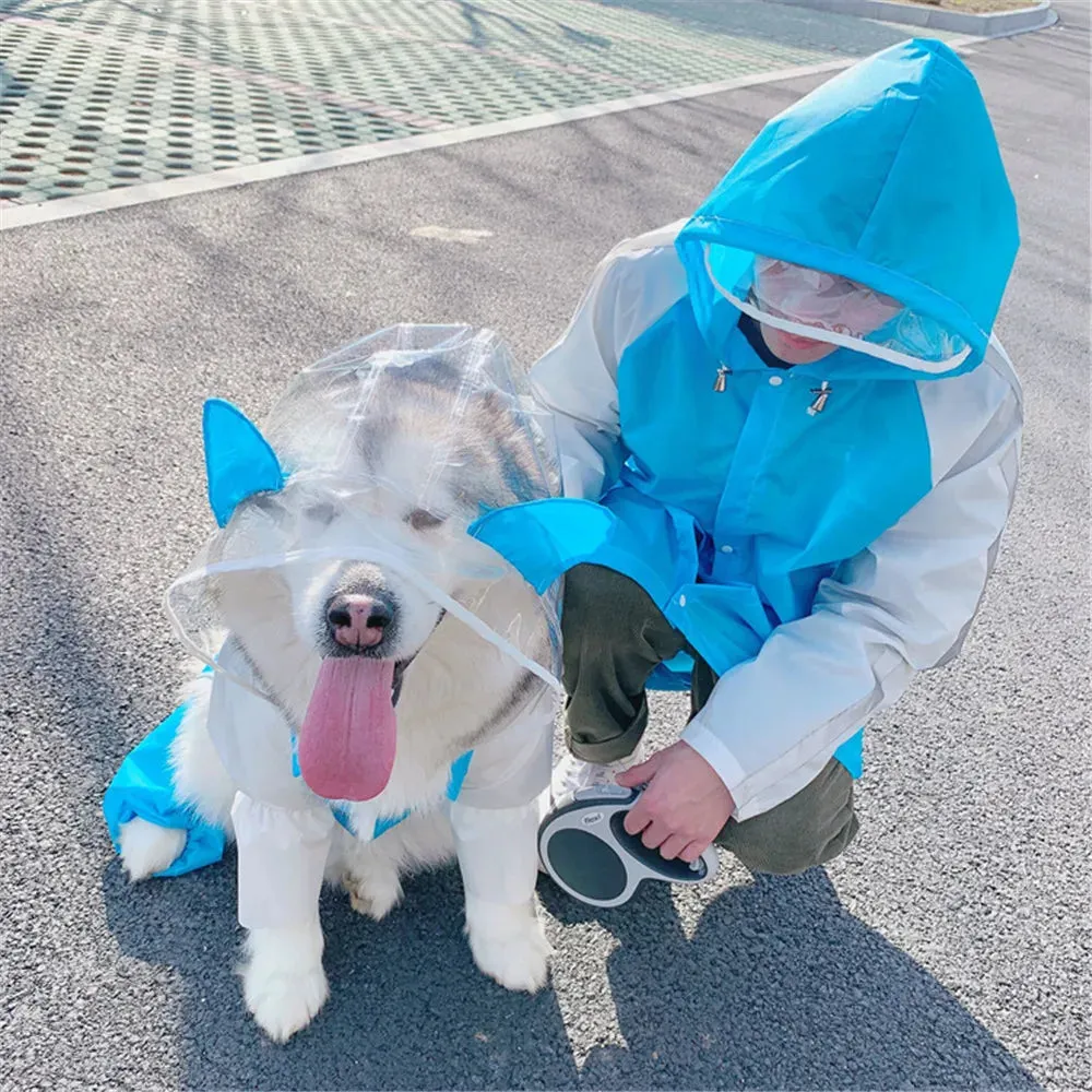 Matching Family Rain Jackets For Pet And Owner Cartoon Style All Sizes Pets