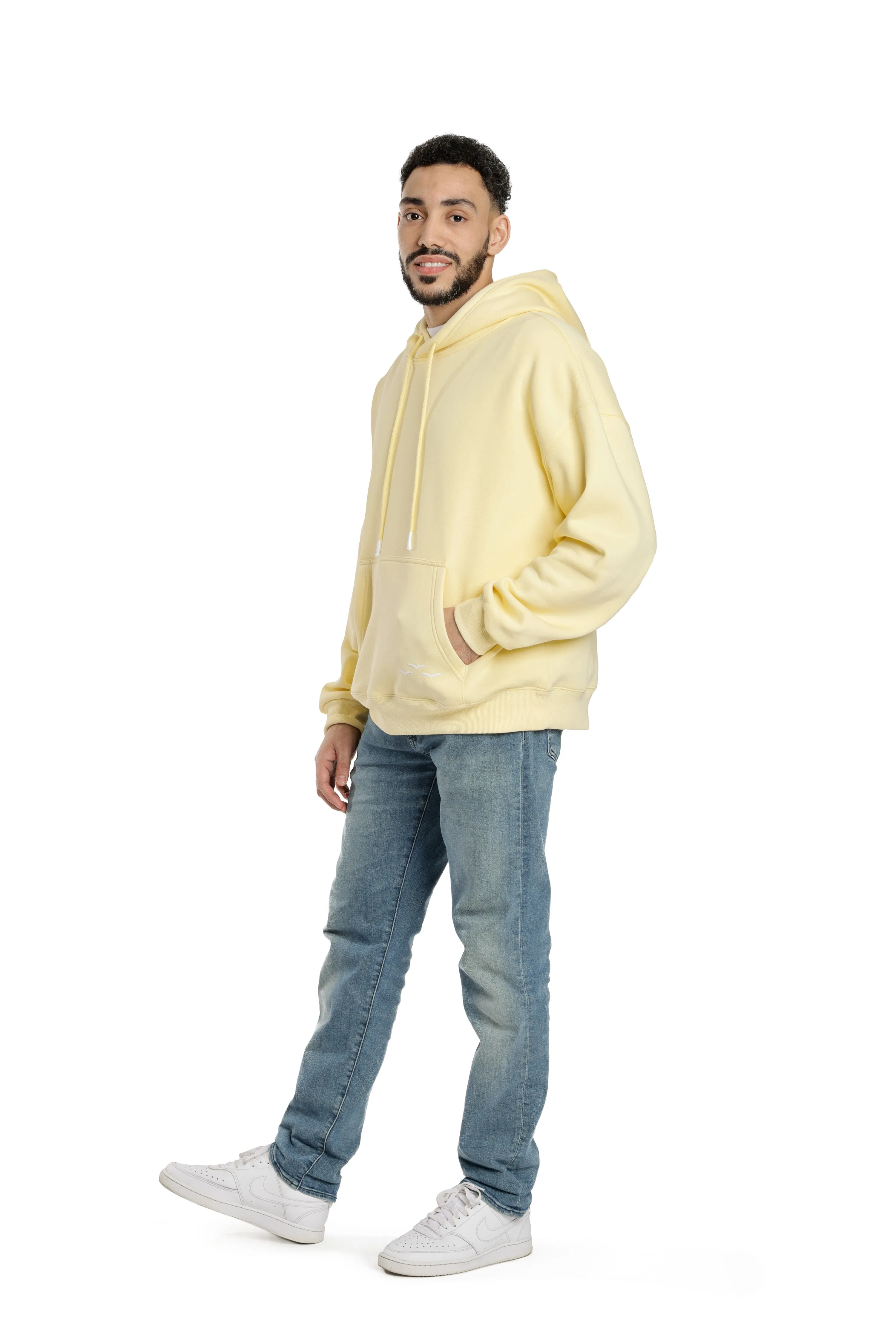 Men's Relaxed Fit Hoodie in banana yellow