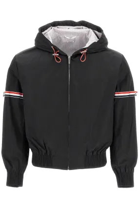 short jacket with tricolor inserts MJO223O 07110 BLACK