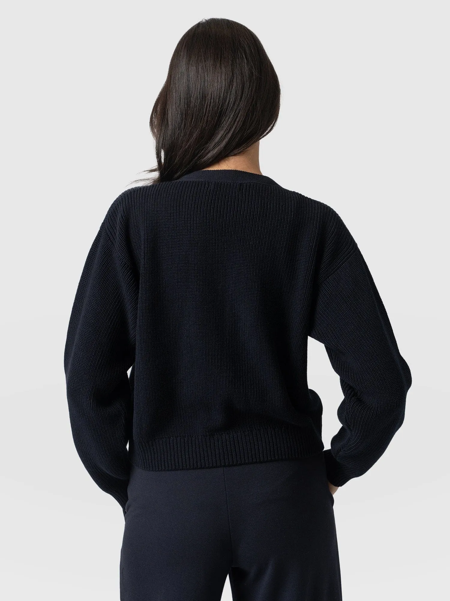 Soho Crop Cardigan - Navy