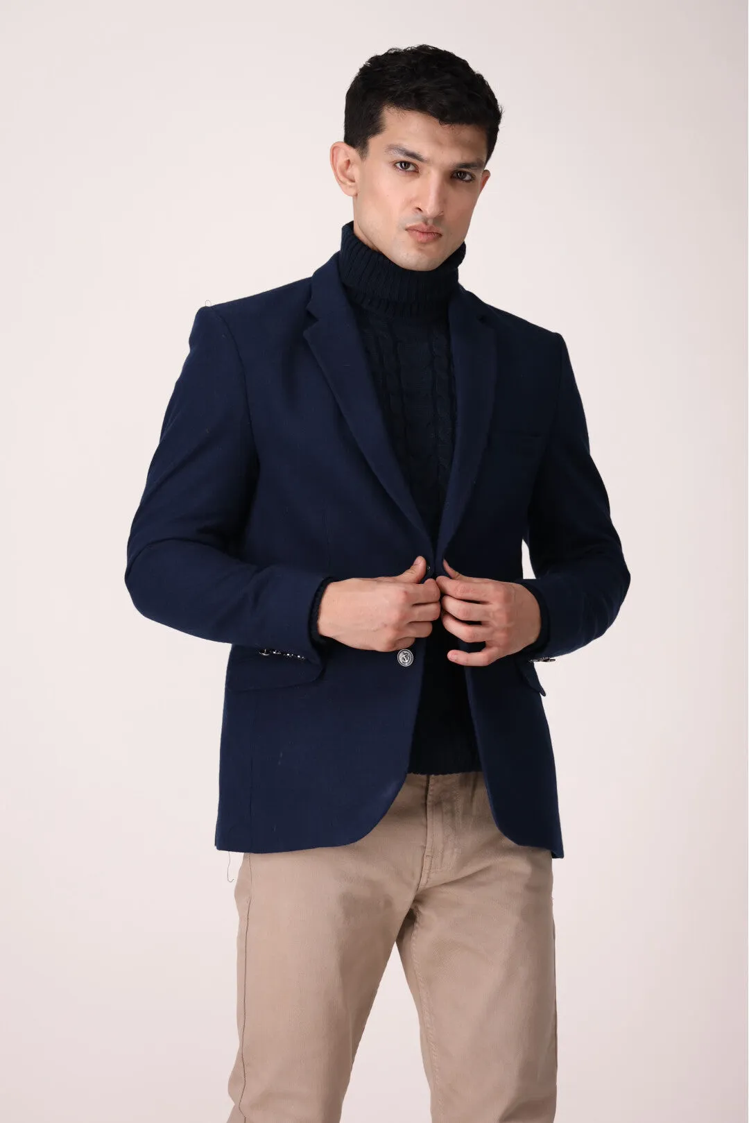 TEXTURED WINTER JACKET REGULAR FIT
