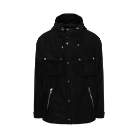 Windbreaker Zip Jacket in Black